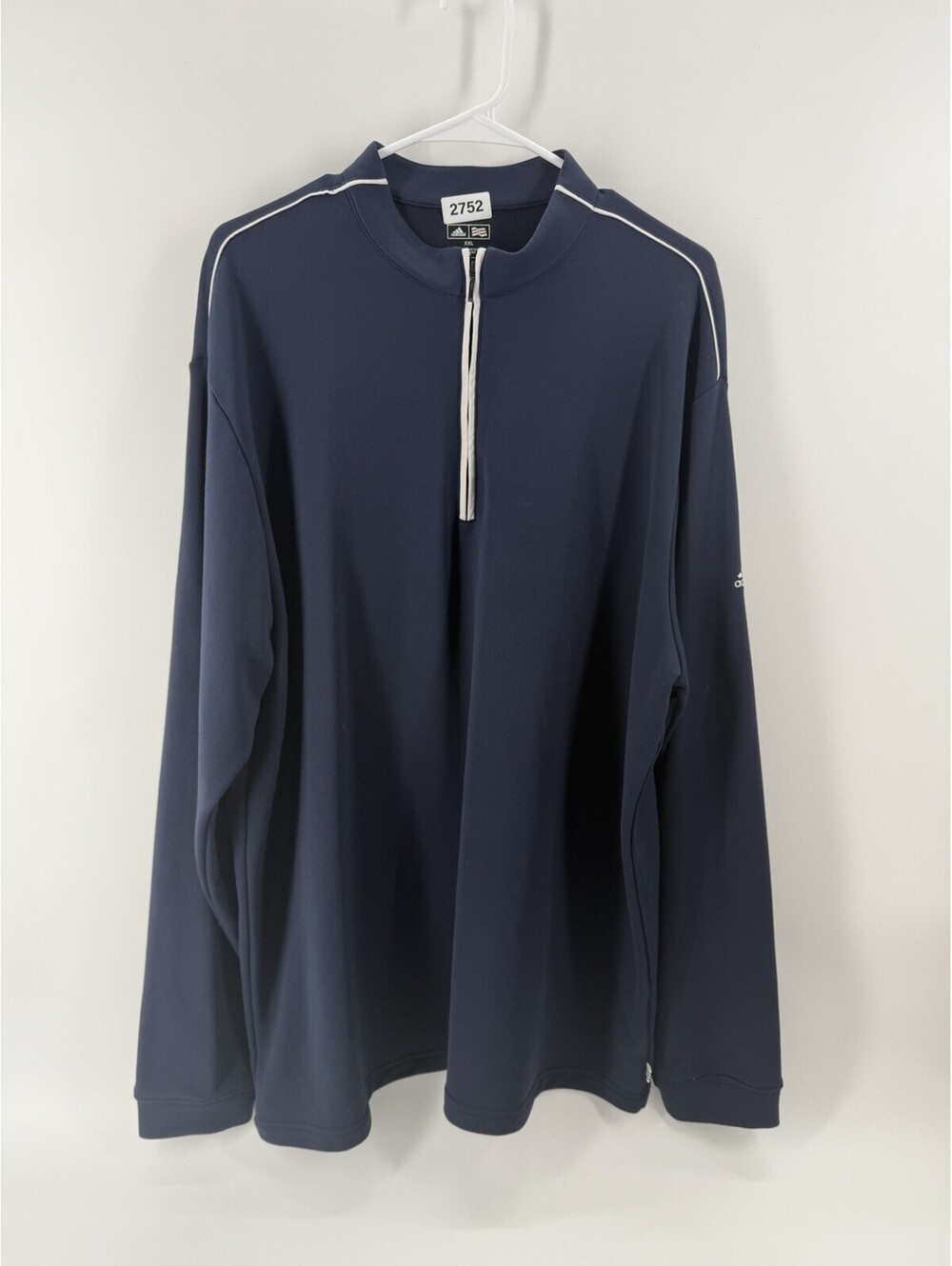Adidas Sweater Mens XXL Navy Blue Performance Golf Quarter Zip Lightweight